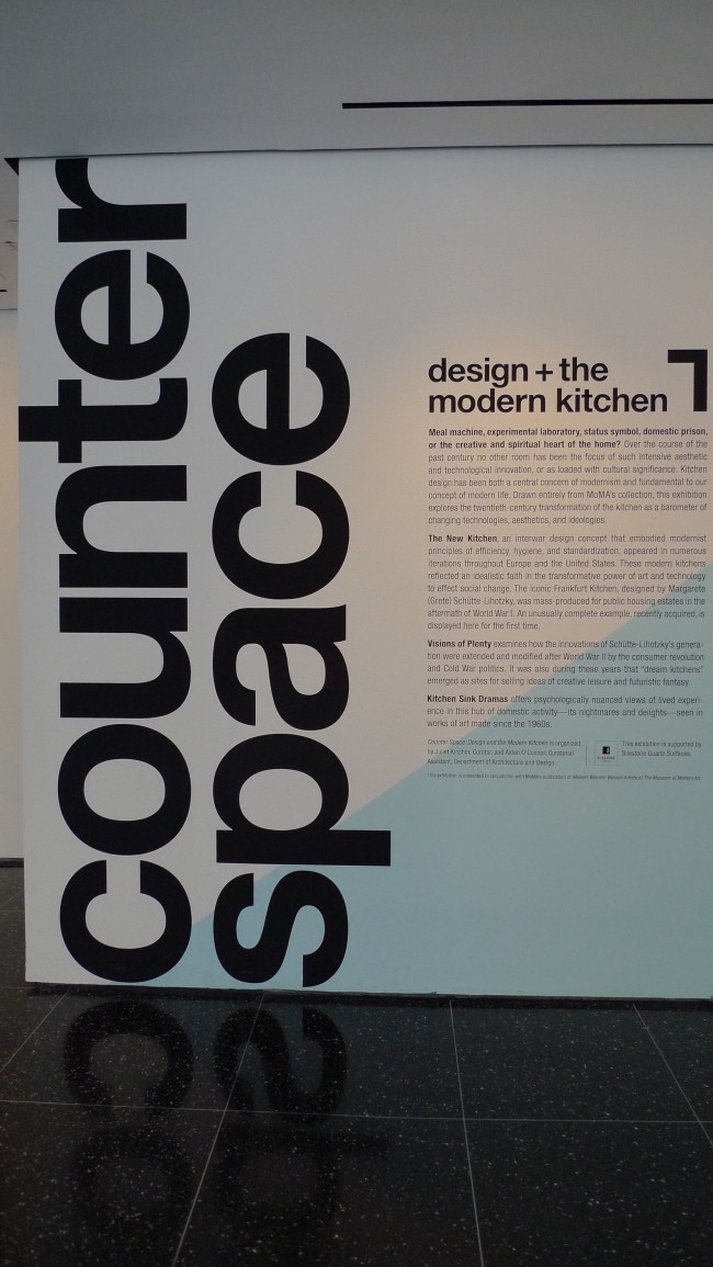 MoMA_Kitchen_Exhibit_01 Welcome to the exhibit. Intelligent text tells the story of the development of the modern kitchen.