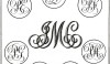 Historic lettering is a great inspiration for monogramming towels and bath mats.