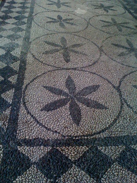 Ancient-Mosaics_8 A simple pattern created with pebbles now rounded with age.