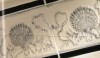 Grout002-e1299880859998 A highly decorative Vintage tile border with dark blue liners installed with snow white grout. The grout in this installation is just a little lighter than the creamy white of the field tile.