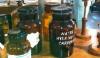 A close up of those great apothecary jars.