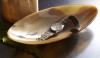 Garda This light colored horn elliptical bowl is one of my favorite objects. It looks great in the bath for holding rings and watches or for serving nuts on your holiday table.