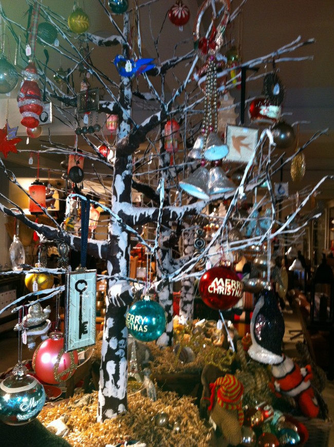 Ornament Tree An ornament tree as you enter the shop. You immediately feel the holiday spirit.