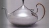 The Onion teapot of silver and ebony was one of my favorite objects in the exhibit. It was designed and made by John Pripp who came from Copenhagen to teach at the School of American Craftsmen in Alfred, New York.
