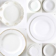 Classic White Dishes_2 Classic white dishes are faultlessly appropriate and always elegant. The white surface allows the food to be the star. Hostesses like the versatility of white dishes because they can be dressed up or down.