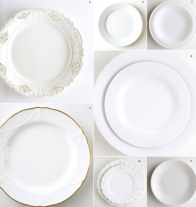 Classic white dishes are faultlessly appropriate and always elegant. The white surface allows the food to be the star.  Hostesses like the versatility of  white dishes because they can be dressed up or down.