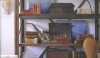The Gianetti's recommend starting with the largest object for a shelf display and filling in with smaller accents.