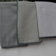 Three textures of soft Elements cleaning cloths should be part of your cleaning ritual for your fitting. Wiping them down after every use will stop hard water from damaging the finish.