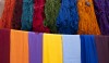 L1030434 Yarns ready to be made into blankets and woven into rugs. Madder, indigo, dried figs and other natural plant material goes in to producing these saturated colors.
