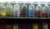 L1030435 Jars and sacks of natural pigments are ready to go in to boiling caldrons to dye beautiful Moroccan blankets.
