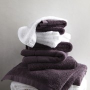Cumulus Cumulus towels are soft and thick, and garment dyed. The palette is deep and rich. There are linen shower curtains to coordinate with some of the color in s beautiful linen.
