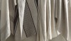 Linen Long lasting and softened with washing, linen towel are a great staple. Actually, I bought the black and tan one to be used for a tablecloth. It looks great with black and tan windowpane napkins. I love the multi use factor.