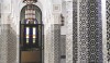 La Mamounia Hotel At the La Mamounia Hotel a beautiful and restrained installation of Zellig in two colors. It is sophisticated and very graphic.