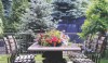 dining table Dining al fresco on French garden chairs and a naturalistic table base could inspire great conversation.