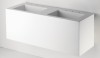 25 Rectangular Double Wall Mounted Corian Lavatory A double wall mounted Corian lavatory.