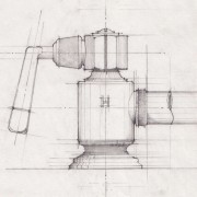 The design direction for R.W.Atlas was clear from the beginning.  This is one of the original Roman and Williams sketches for the line.