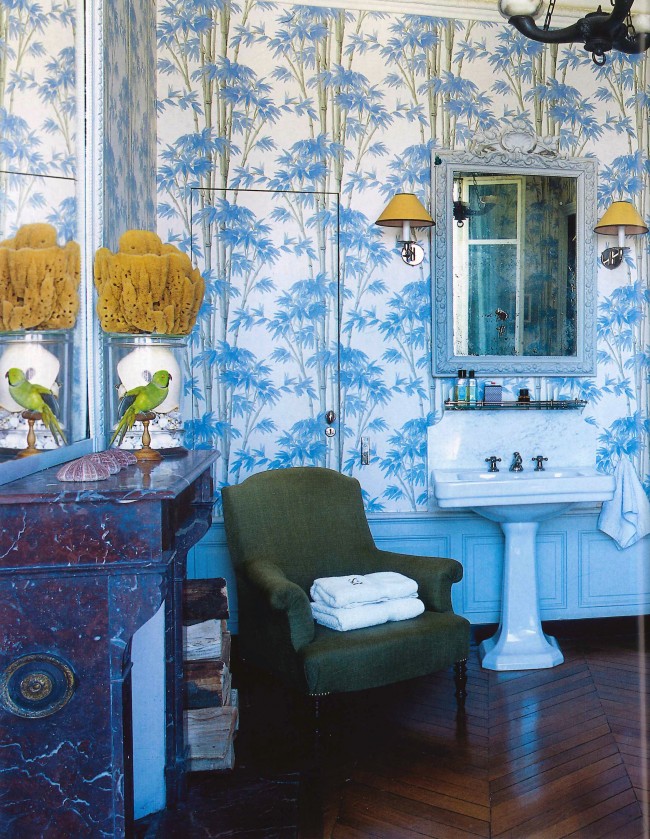 Bamboo-motif Wallpaper_World of Interiors Sept As seen in World of Interiors, September