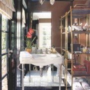 Mirrored Wall WW Washstand_Elle Decor Oct_p 100 As seen in Elle Decor, October