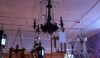 Chandeliers are a great way to add decoration over a bathtub and to add balance to rooms where the ceilings are very tall. I love all of the decorative ones that Charles bought in France.