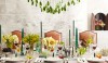EmeraldTablescape_HouseBeautiful Just a touch of emerald in the form of crystals on a chandler, adds just a touch of freshness to the room. (As seen in House Beautiful.)