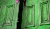 GreenDoors by Libby Varner I have photographed doors like this in Paris countless times. They look so inviting with aged polished brass hardware. (Photographed by Libby Varner.)