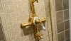 Dallas_Etoile Shower Wall_Architectonics Hand made ceramic tile often has a slightly uneven surface and gentle color variation. This wall is a good example of that but especially beautiful.