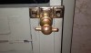 Beautiful brass hardware everywhere.  I love the well used look that only time and use can create.