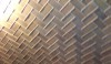 This fabulous tile ceiling is in the underground walkway. Simply look up to see this remarkable installation with its unique grout application.