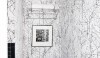 Nature-Wallpaper-For-Home-Decoration-White-Bathroom Black and white is always in style and timeless. This delicate interpretation of branches does not overwhelm the tiny space.