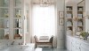This is a well designed and practical bath. Clearly, there is adequate storage, a lovely place to perch and countless decorative elements. It is comfortable, white (my favorite bathroom color most of the time) sophisticated and refined.