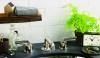 Henry_Normandy_Grove_Modern Lifestyle Sugar white textured Grove Brickworks shown with white grout. The grout recedes while textured surface becomes more prominent.
